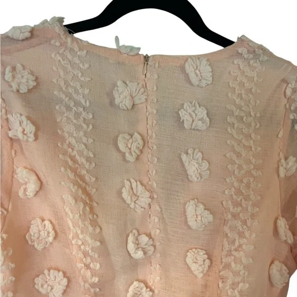 Shein Pink Embroidered Mini Dress Size Medium - Picture 10 of 10